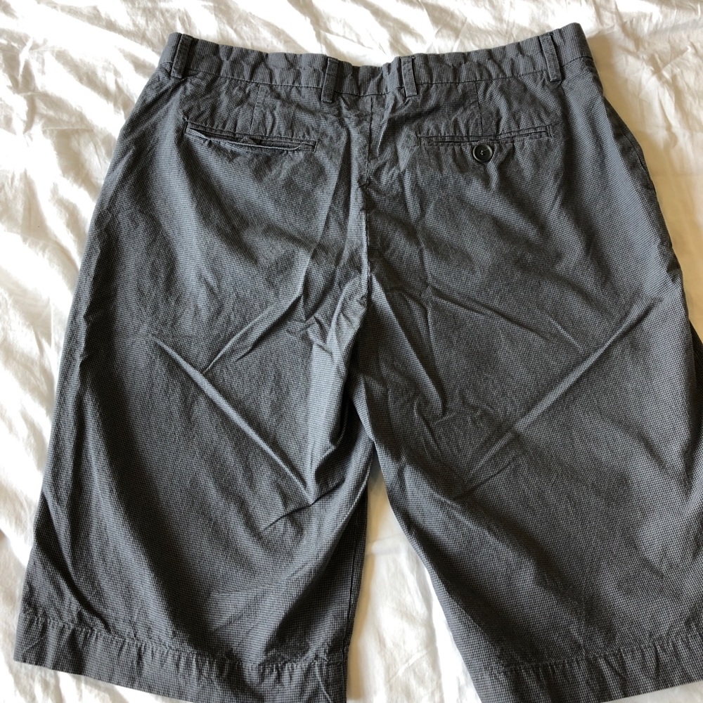 Ted Baker | Gray and Black check plaid shorts | 34